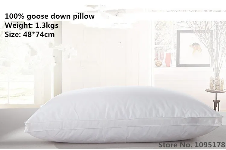 Home Textile Sleeping Pillow 100% goose down light white Pillow Zero Pressure Memory Pillow Neck Health 48*74cm cotton pillow
Home Textile Sleeping Pillow 100% goose down light white Pillow Zero Pressure Memory Pillow Neck Health 48*74cm cotton pillow