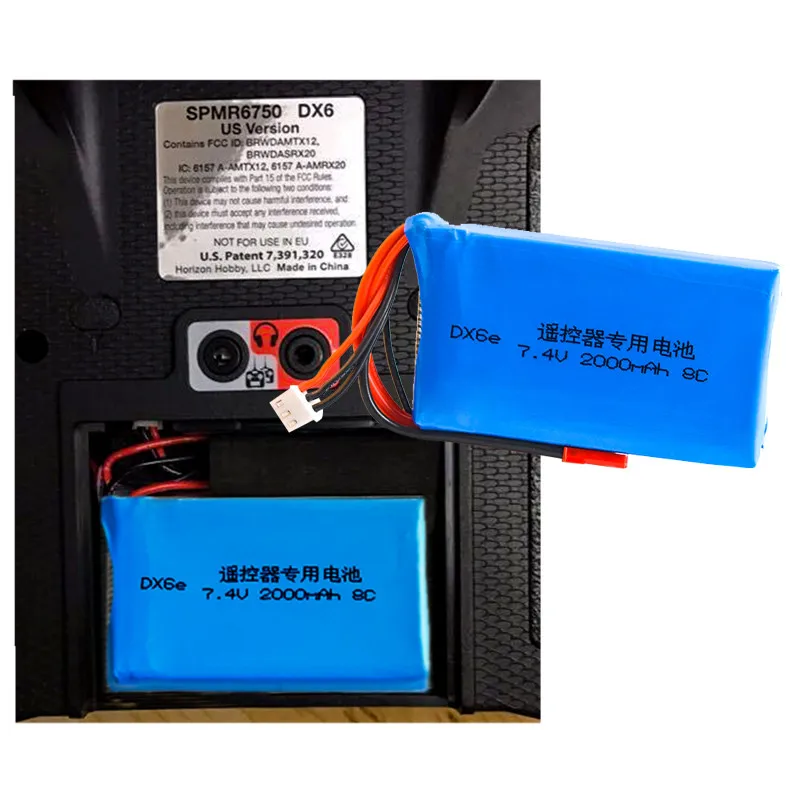 SPEKTRUM Transmitter Battery Radio DX6 DX6e DX8 7.4V 2S 2000 mAh Lipo Battery for RC Transmitter
SPEKTRUM Transmitter Battery Radio DX6 DX6e DX8 7.4V 2S 2000 mAh Lipo Battery for RC Transmitter