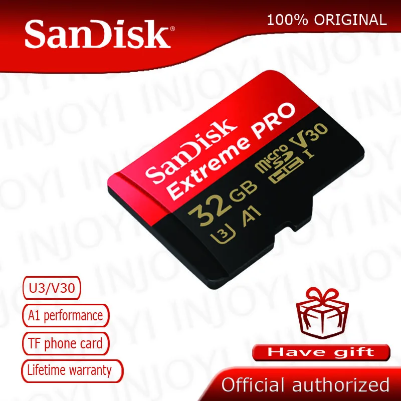 

Original SanDisk Extreme PRO/Extreme Memory Card 128GB 64GB 32GB Read Speed Up to 100MB/s microSDHC/SDXC UHS-I U3 V30 4K UHD