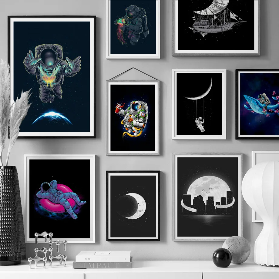 Abstract Astronaut Moon Ship Whale Wall Art Canvas Painting Nordic Posters And Prints Wall Pictures For Living Room Home Decor
Abstract Astronaut Moon Ship Whale Wall Art Canvas Painting Nordic Posters And Prints Wall Pictures For Living Room Home Decor