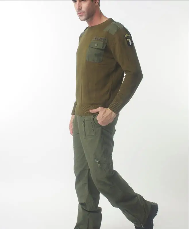 BONJEAN мужской военный армейский вязаный свитер осенне зимний Повседневный