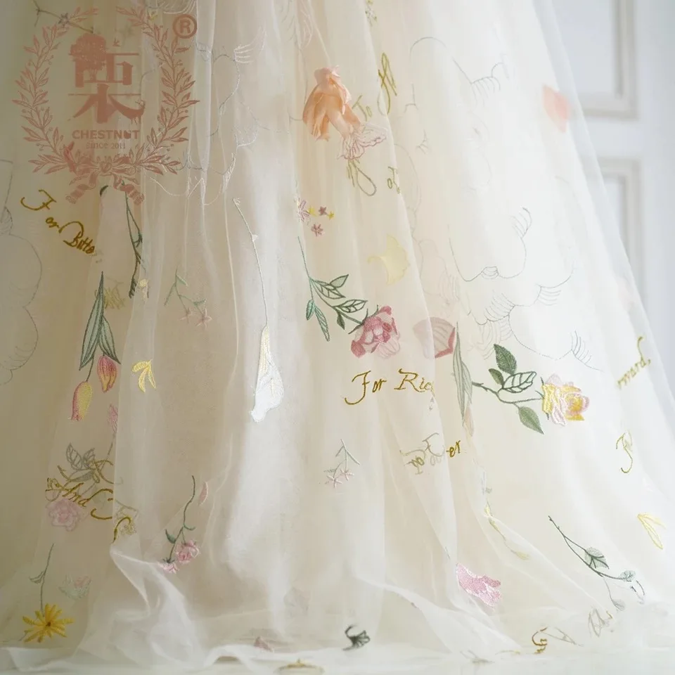 1 Yard Exquisite Fariytale Cupid Floral Embroidery Soft Tulle Lace Fabric for Wedding Gown, Bridal Dress Prom Dress Couture Gown
1 Yard Exquisite Fariytale Cupid Floral Embroidery Soft Tulle Lace Fabric for Wedding Gown, Bridal Dress Prom Dress Couture Gown
