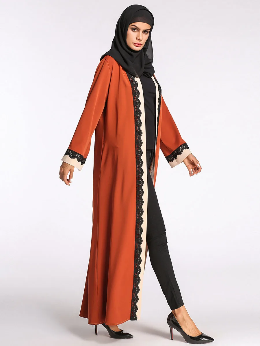 Мусульманские Абайи женская мусульманская одежда кардиган Caftan турецкий черный