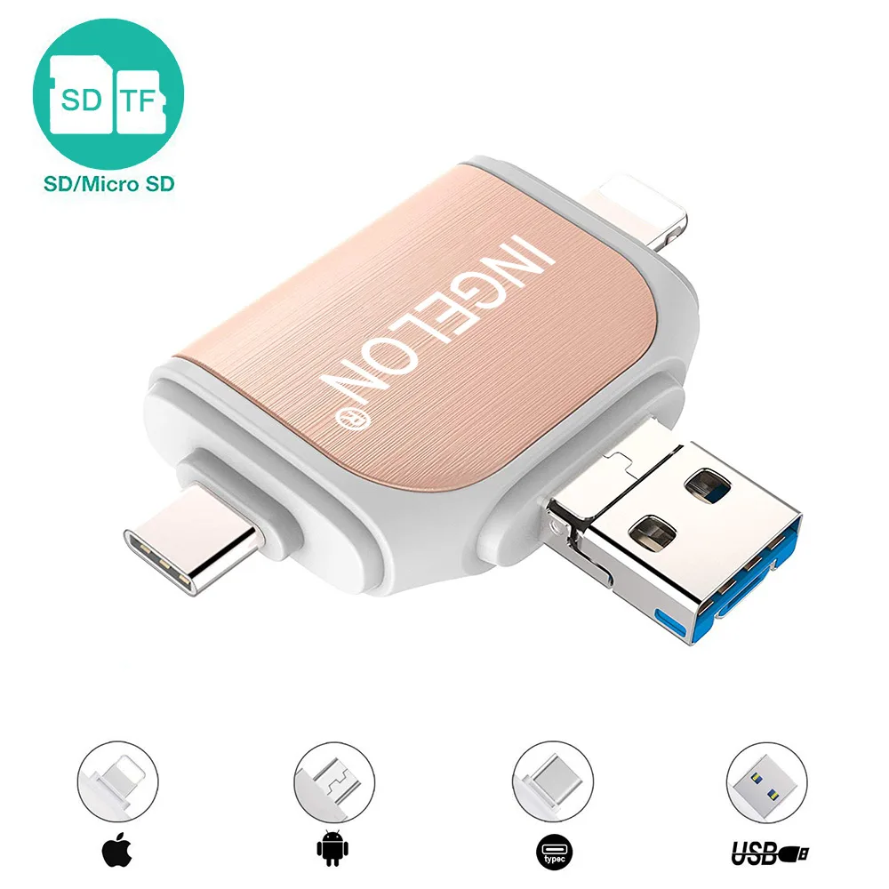 

Ingelon SD Card reader xqd lector tarjetas idragon Cardreader laptop accessories Plus micro sd 16GB kart okuyucu USB OTG Adapter