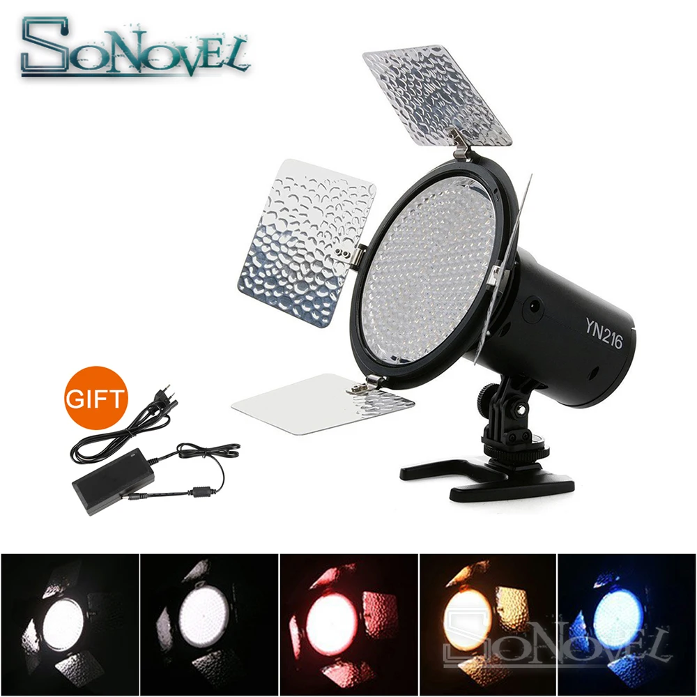 Yongnuo YN-216 YN216 LED Studio Video Light Photography 3200K-5500K w 4 color charts + AC adapter for Canon Nikon Camcorder DSLR
Yongnuo YN-216 YN216 LED Studio Video Light Photography 3200K-5500K w 4 color charts + AC adapter for Canon Nikon Camcorder DSLR