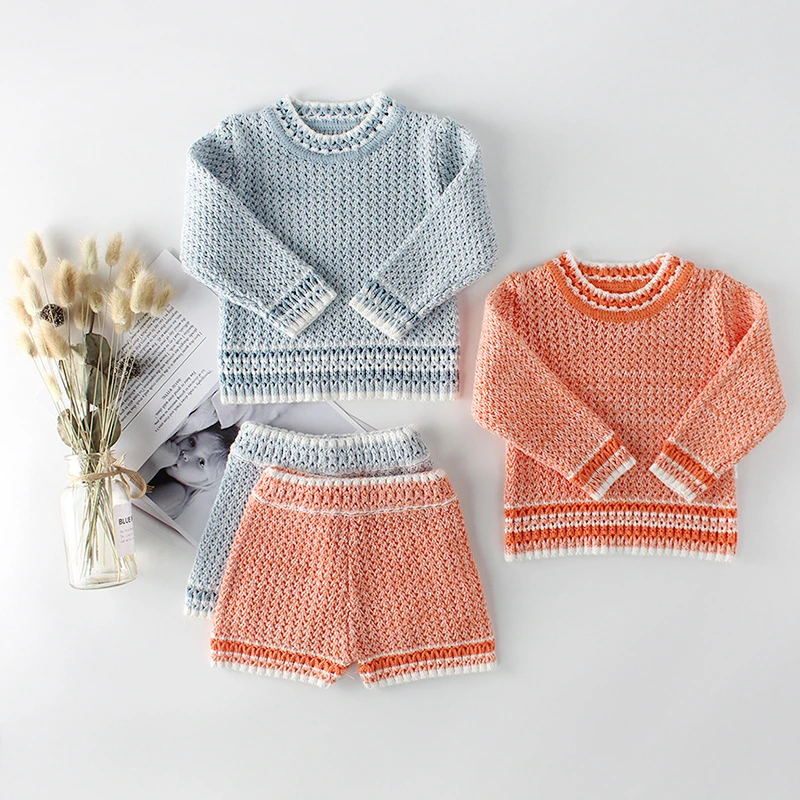 fashion Baby Girls boys Cotton Knitted Suits Long Sleeves Pullover Shorts Two Sweater Suits Girls Clothing Sets Kid Clothing
fashion Baby Girls boys Cotton Knitted Suits Long Sleeves Pullover Shorts Two Sweater Suits Girls Clothing Sets Kid Clothing