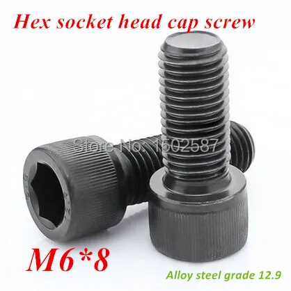 200pcs M6*8 Hex Head Socket Cap Screw Black 12.9 Grade Metric All Thread Hex Bolt M6X8mm
200pcs M6*8 Hex Head Socket Cap Screw Black 12.9 Grade Metric All Thread Hex Bolt M6X8mm