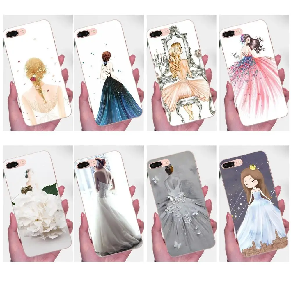 Wedding Dress Girl Soft Skin Painting For Galaxy J1 J2 J3 J330 J4 J5 J6 J7 J730 J8 2015 2016 2017 2018 mini Pro | Мобильные телефоны