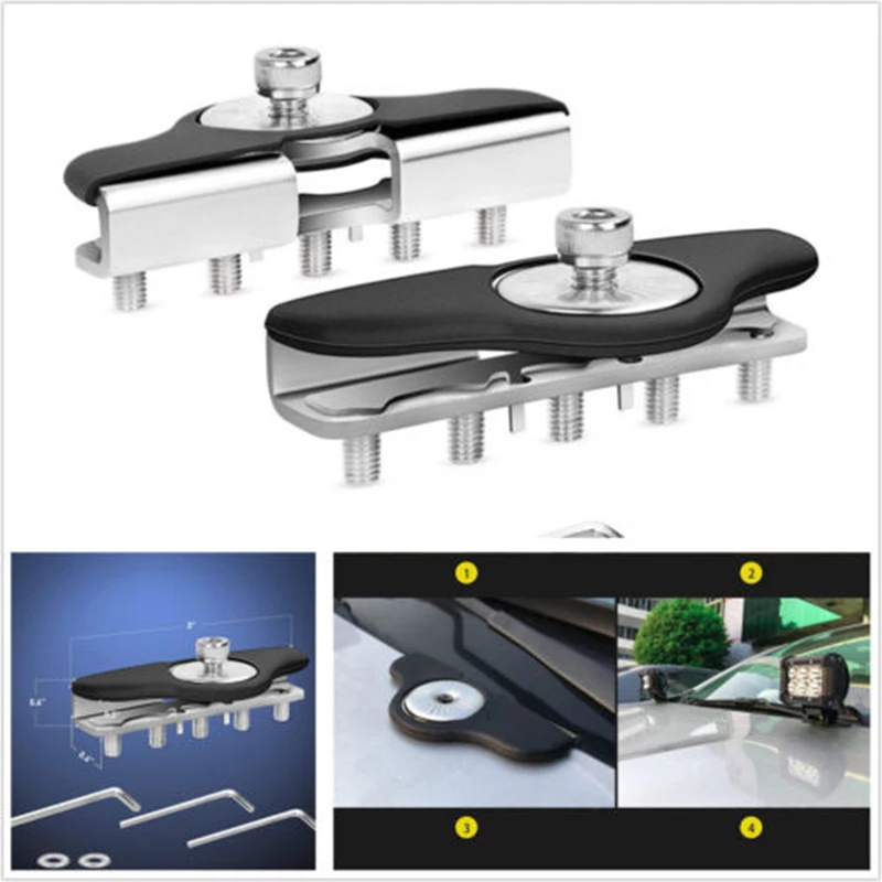 1Pair Universal Hood Mounting Brackets LED Work Light Bars Clamp Holder for Jeep Truck F-Best
1Pair Universal Hood Mounting Brackets LED Work Light Bars Clamp Holder for Jeep Truck F-Best