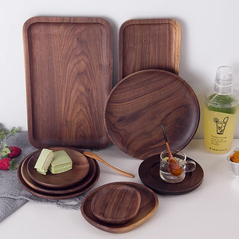 Rectangle Black Walnut Wood Pan Plate Fruit Dishes Saucer Tea Tray Dessert Dinner Bread Pizza Wood Plate Tea tray
Rectangle Black Walnut Wood Pan Plate Fruit Dishes Saucer Tea Tray Dessert Dinner Bread Pizza Wood Plate Tea tray