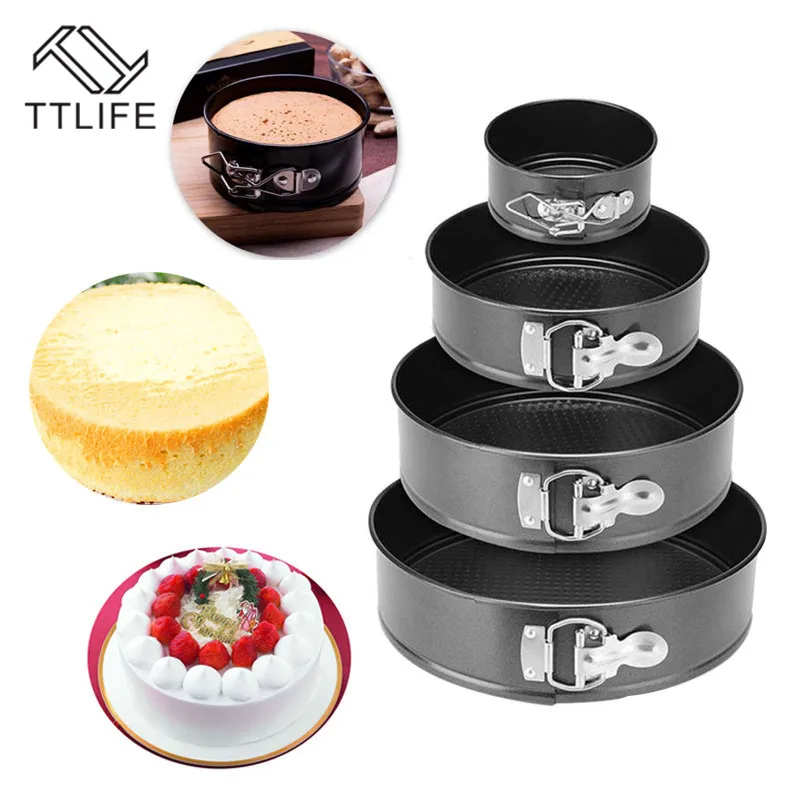 TTLIFE 4 Black Carbon Steel Cakes Molds Non-Stick Metal Bake Mould Round Cake Baking Pan Removable Bottom Bakeware Cake Supplies
TTLIFE 4 Black Carbon Steel Cakes Molds Non-Stick Metal Bake Mould Round Cake Baking Pan Removable Bottom Bakeware Cake Supplies