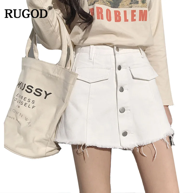 RUGOD 2021 Summer Fashion Button Design High Waist Jean Shorts Skirt Women Casual Frayed Fringe Denim Shorts Femme Short Jeans
RUGOD 2021 Summer Fashion Button Design High Waist Jean Shorts Skirt Women Casual Frayed Fringe Denim Shorts Femme Short Jeans