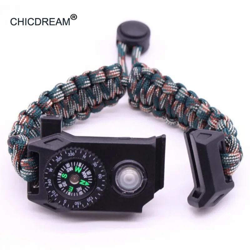 550 Paracord Survival Bracelet With LED Light Multi-function Adjsustable Rope Whistle Outdoor Camping Hiking Rescue Bracelets
550 Paracord Survival Bracelet With LED Light Multi-function Adjsustable Rope Whistle Outdoor Camping Hiking Rescue Bracelets