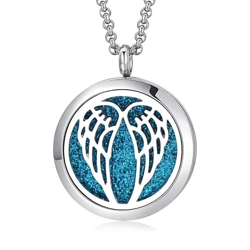 2019 New Aroma Diffuser Necklace Angel Wings Designs Stainless Steel Pendant Perfume Lockets Essential Oil Aromatherapy Necklace
2019 New Aroma Diffuser Necklace Angel Wings Designs Stainless Steel Pendant Perfume Lockets Essential Oil Aromatherapy Necklace