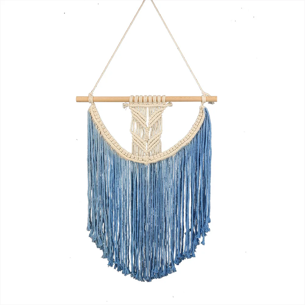 Macrame wall art hand-made dyed cotton wall hanging tapestry and lace fabric Bohemia
Macrame wall art hand-made dyed cotton wall hanging tapestry and lace fabric Bohemia