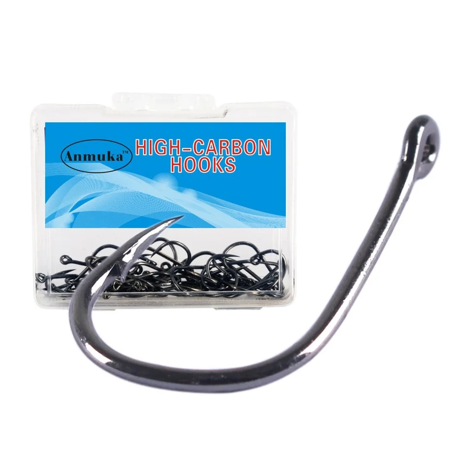 100pcs/lot High Carbon Steel Fishing Hook 3#-16# for Fly Fishhooks Jig Barbed With Hole For Fishing Accessories free with box
100pcs/lot High Carbon Steel Fishing Hook 3#-16# for Fly Fishhooks Jig Barbed With Hole For Fishing Accessories free with box