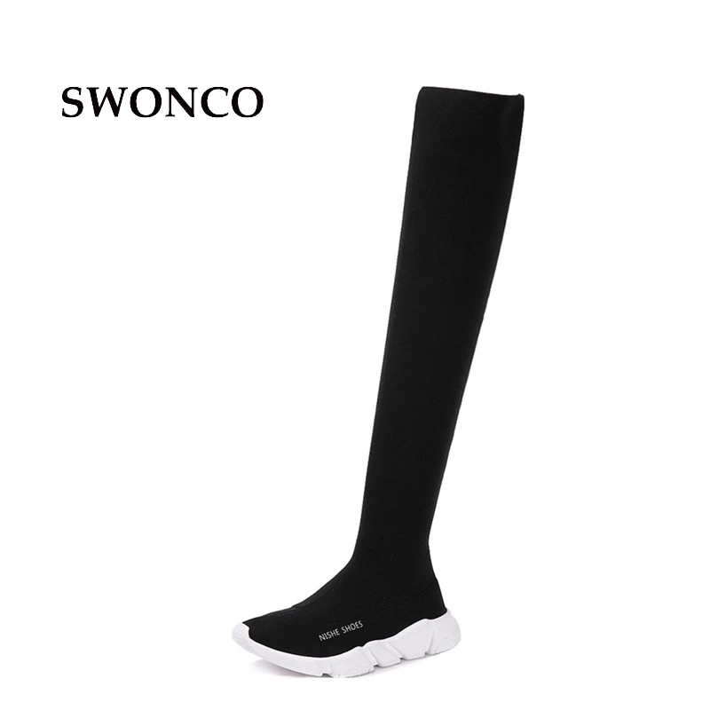 SWONCO Women Boots Platform High Women Boots Over The Knee Female Winter Shoes Wool Knee High Boots Stretch Fabric
SWONCO Women Boots Platform High Women Boots Over The Knee Female Winter Shoes Wool Knee High Boots Stretch Fabric