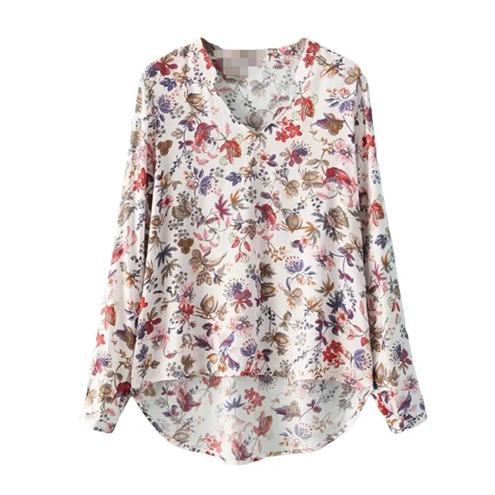 Women Autumn Retro Soft Cotton V Neck Long Sleeve Shirt Floral Print Top Blouse new
Women Autumn Retro Soft Cotton V Neck Long Sleeve Shirt Floral Print Top Blouse new