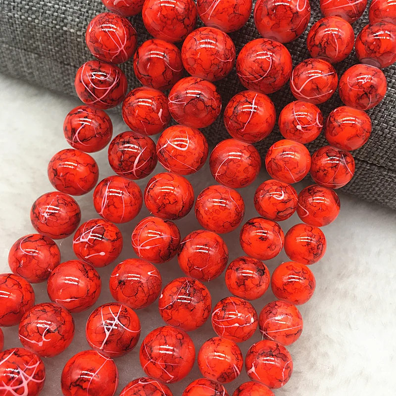 Wholesale 4/6/8/10mm Glass Beads Round Loose Spacer Beads Pattern For Jewelry Making DIY Bracelet Necklace #26
Wholesale 4/6/8/10mm Glass Beads Round Loose Spacer Beads Pattern For Jewelry Making DIY Bracelet Necklace #26