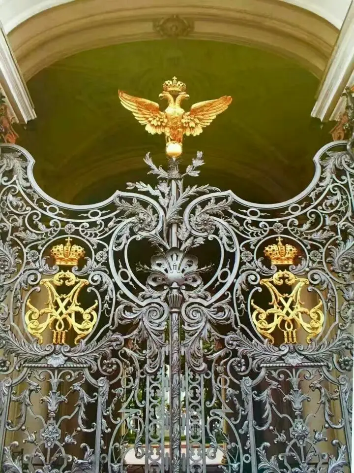 Железные ворота конфиденциальности готовые железные жилые металлические