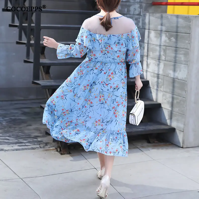 2019 4XL Elegant Boho Floral Print Chiffon Dress Plus Size Women Fashion Patchwork Dress Chic Party Dress Vestidos
2019 4XL Elegant Boho Floral Print Chiffon Dress Plus Size Women Fashion Patchwork Dress Chic Party Dress Vestidos