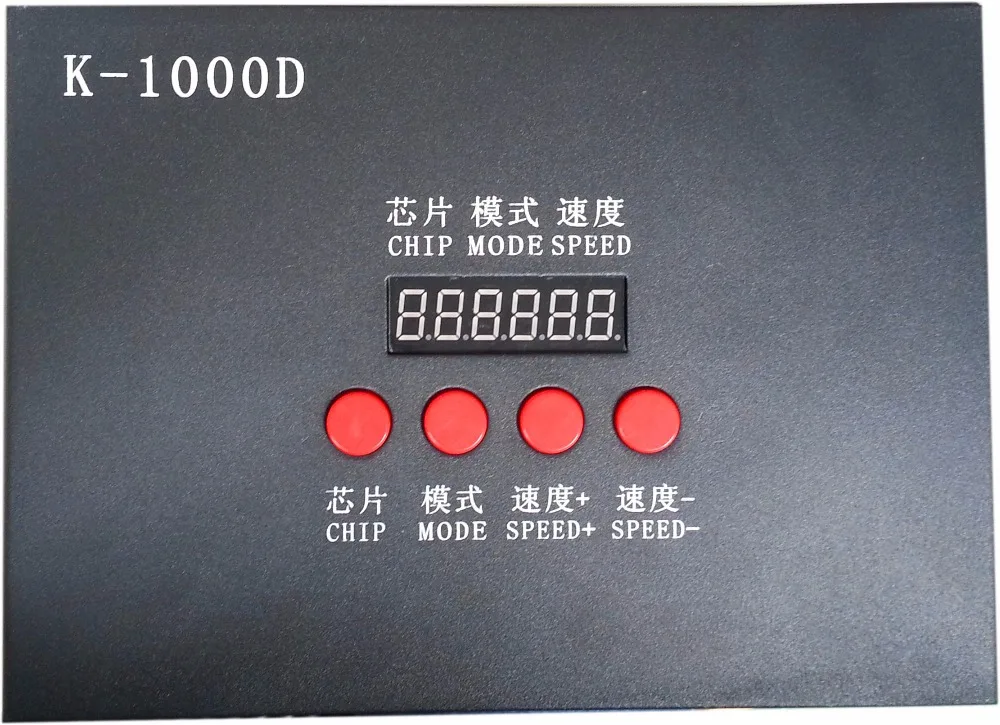 K-1000D,off-line LED pixel controller;with address writer function;for standard dmx512 chip/DMX512AP-N/WS2821A/UCS512.etc
K-1000D,off-line LED pixel controller;with address writer function;for standard dmx512 chip/DMX512AP-N/WS2821A/UCS512.etc