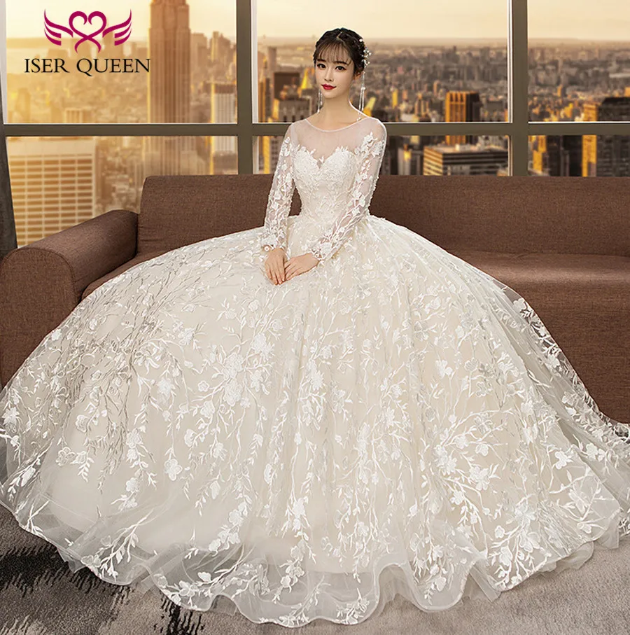Long Sleeve Sheer Neck New Fashion Embroidery Appliques Arabic Wedding Dresses Ball Gown Plus Size Wedding Dress WX0117
Long Sleeve Sheer Neck New Fashion Embroidery Appliques Arabic Wedding Dresses Ball Gown Plus Size Wedding Dress WX0117