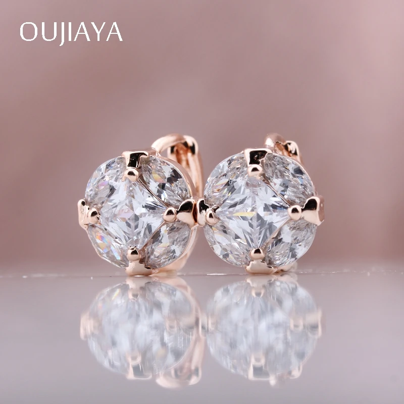 OUJIAYA Twinkle round 585 Rose Gold Wedding earrings Luxury Natural Zircon Dangle Earrings Fashion Women Party Exquisite A37
OUJIAYA Twinkle round 585 Rose Gold Wedding earrings Luxury Natural Zircon Dangle Earrings Fashion Women Party Exquisite A37