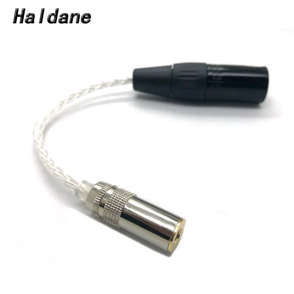 Free Shipping Haldane 8Cores 7N OCC Silver Palted 4Pin Balanced XLR Male to 4.4mm Female Audio Adapter Cable |