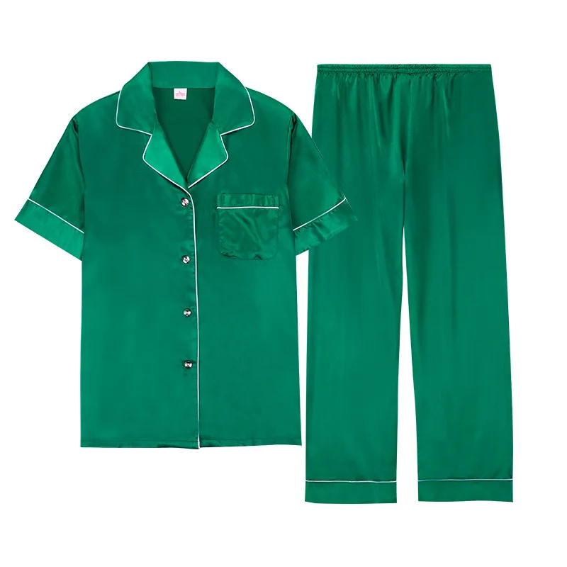 Green Summer Silky Sleep Pajamas Womens Strap Top Pants Suit Faux Silk Sleepwear Sets Casual Home Wear Nightwear Robe Bath Gown
Green Summer Silky Sleep Pajamas Womens Strap Top Pants Suit Faux Silk Sleepwear Sets Casual Home Wear Nightwear Robe Bath Gown