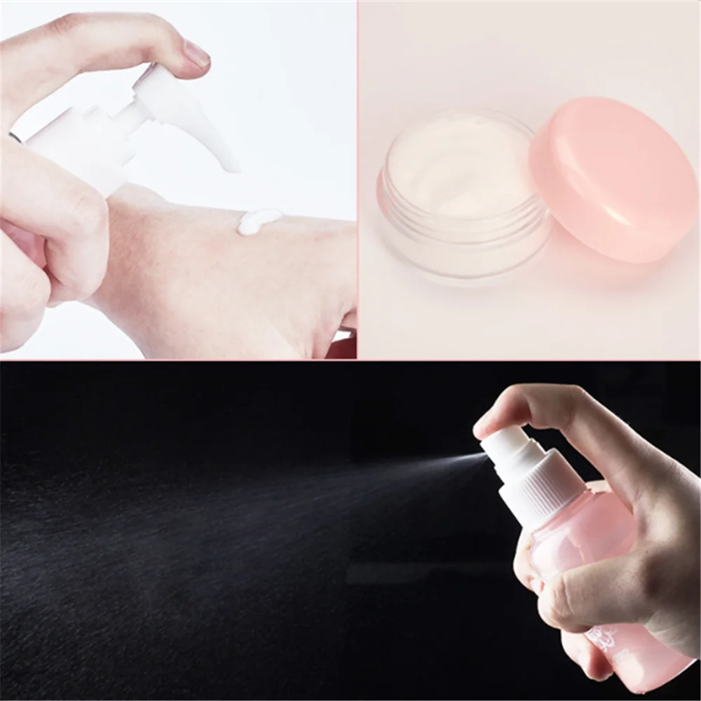 10 pc/Set Travel Mini Makeup Cosmetic Face Cream Bottles Plastic Transparent Empty Make Up Container Travel Accessories
10 pc/Set Travel Mini Makeup Cosmetic Face Cream Bottles Plastic Transparent Empty Make Up Container Travel Accessories