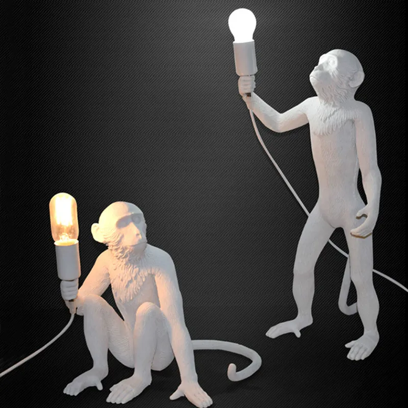 Nordic children room decoration animal white resin desk lighting fixture home decor monkey E27 bulb table lamp hemp lighting
Nordic children room decoration animal white resin desk lighting fixture home decor monkey E27 bulb table lamp hemp lighting