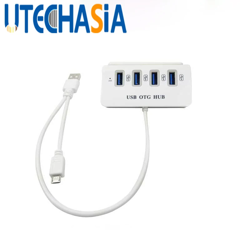 OTG USB 2 0 концентратор 4 порта микро разветвитель Кабельный соединитель мобильный