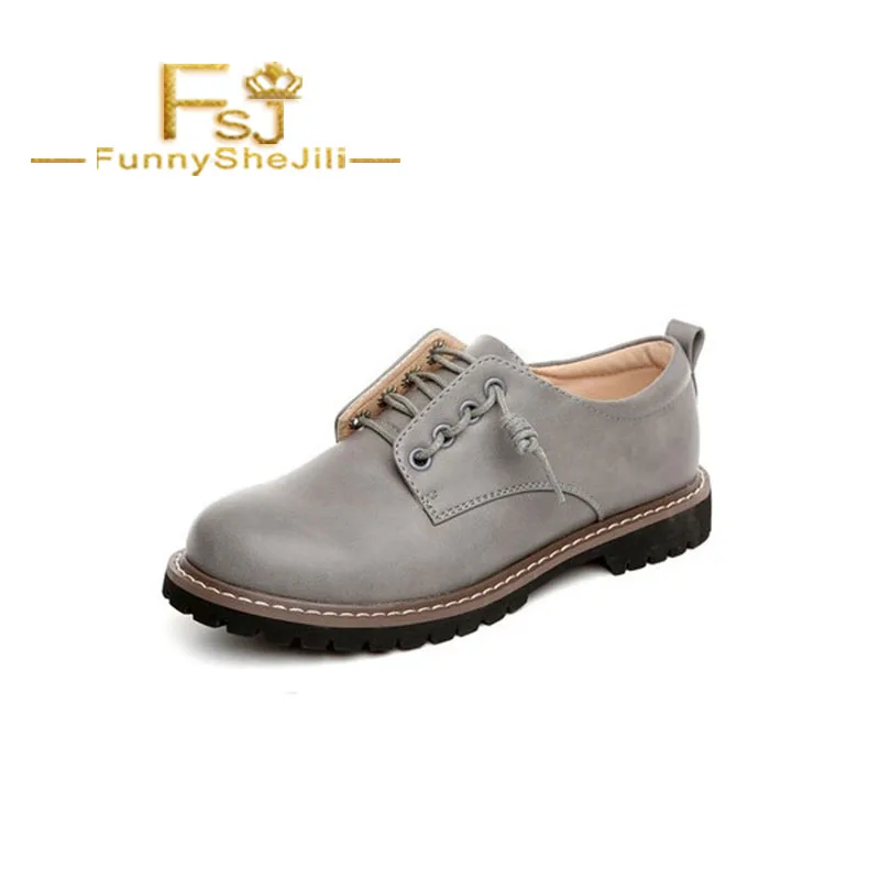 Women's Grey Lace-up Oxfords Flats Round Toe Vintage Shoes Spring Autumn Attractive Noble Generous Incomparable FSJ Sexy Elegant
Women's Grey Lace-up Oxfords Flats Round Toe Vintage Shoes Spring Autumn Attractive Noble Generous Incomparable FSJ Sexy Elegant