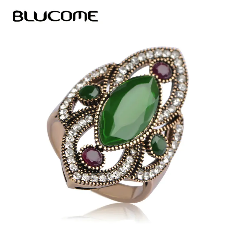 Blucome New Turkey Style Large Size Wide Ring Mosaic Green Resin Crystal Flower Women Engagement Rings For Party Accessories
Blucome New Turkey Style Large Size Wide Ring Mosaic Green Resin Crystal Flower Women Engagement Rings For Party Accessories
