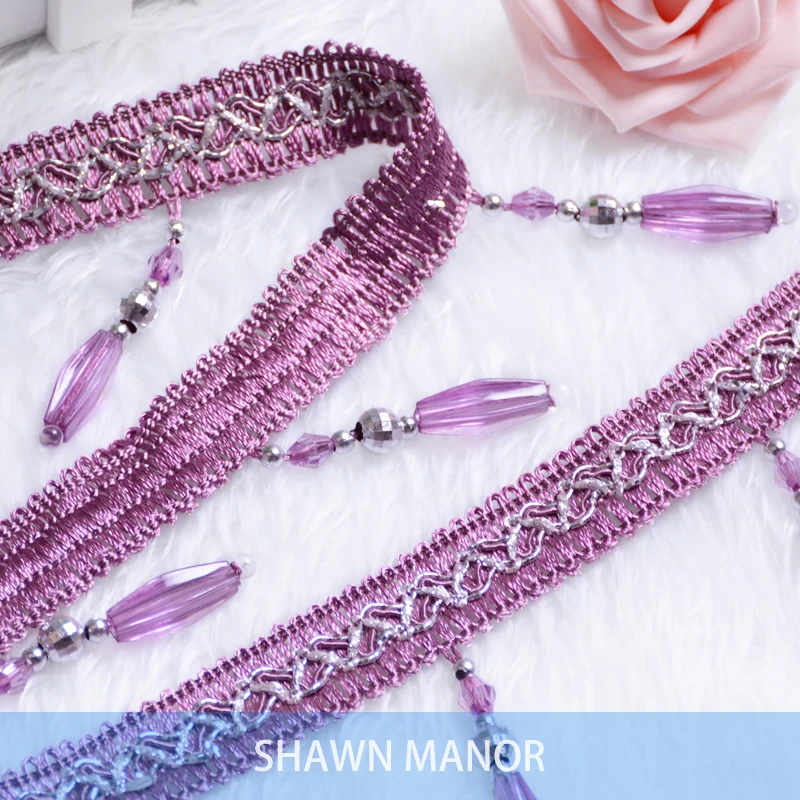 9CM Width Crystal Beaded Tassel Fringe Decorative Trim For Curtain Sewing 11Meters Per Lot 11 Colors Available
9CM Width Crystal Beaded Tassel Fringe Decorative Trim For Curtain Sewing 11Meters Per Lot 11 Colors Available