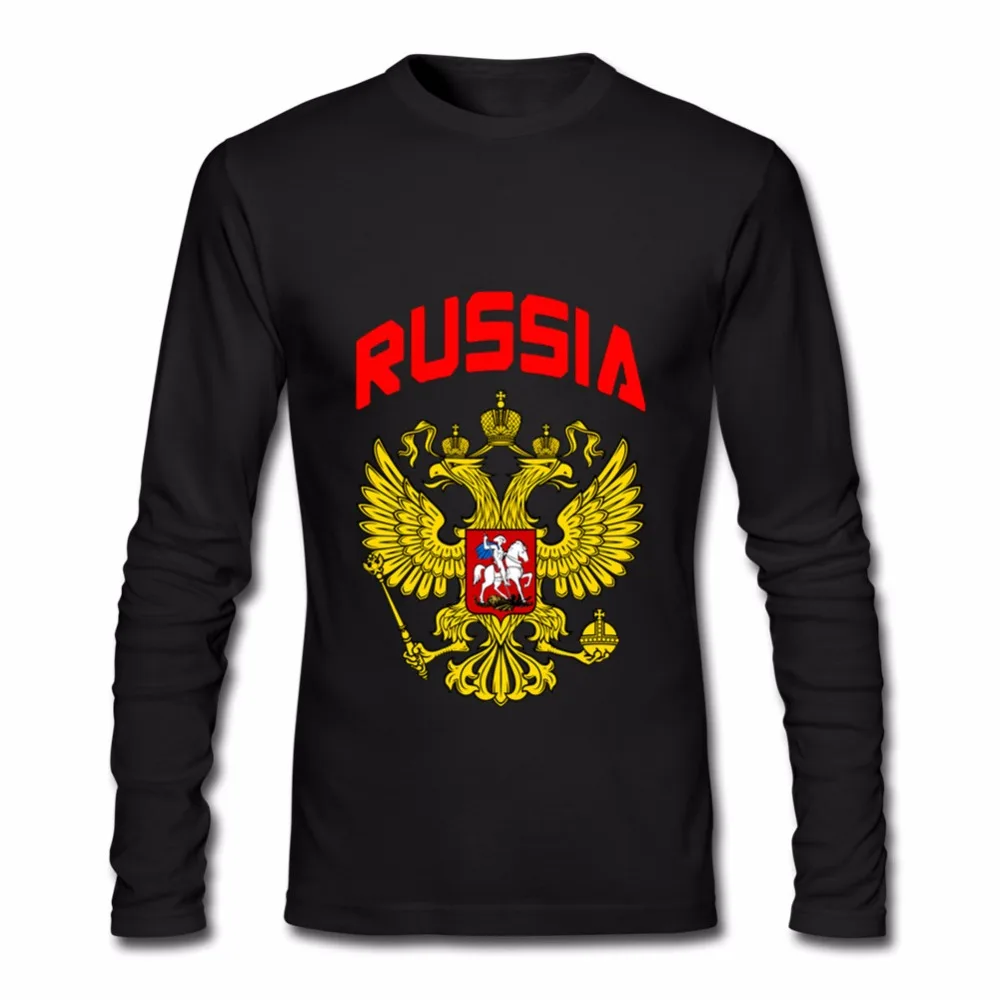 Фото 2018 Новое поступление футболка с флагом России и орла для женщин мужчин лучшее