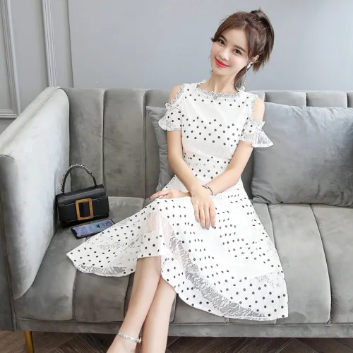 Vintage New 2019 Dot Korean Dresses Dot Patchwork Fashion Women Dress Brief Off Shoulder Casual Lace Vestido
Vintage New 2019 Dot Korean Dresses Dot Patchwork Fashion Women Dress Brief Off Shoulder Casual Lace Vestido