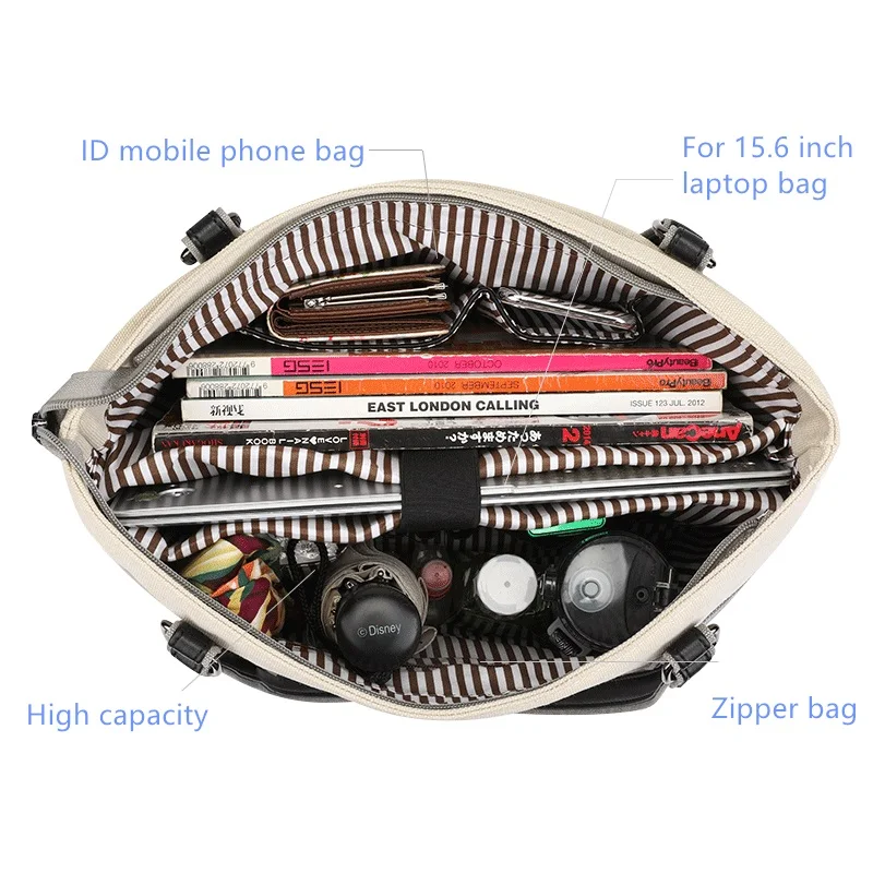 Canvas Laptop Tote bag Women 15.4 15.6 inch Shoulder Fashion Casual Cotton Tote bag Portable Shopping bag 2019
Canvas Laptop Tote bag Women 15.4 15.6 inch Shoulder Fashion Casual Cotton Tote bag Portable Shopping bag 2019