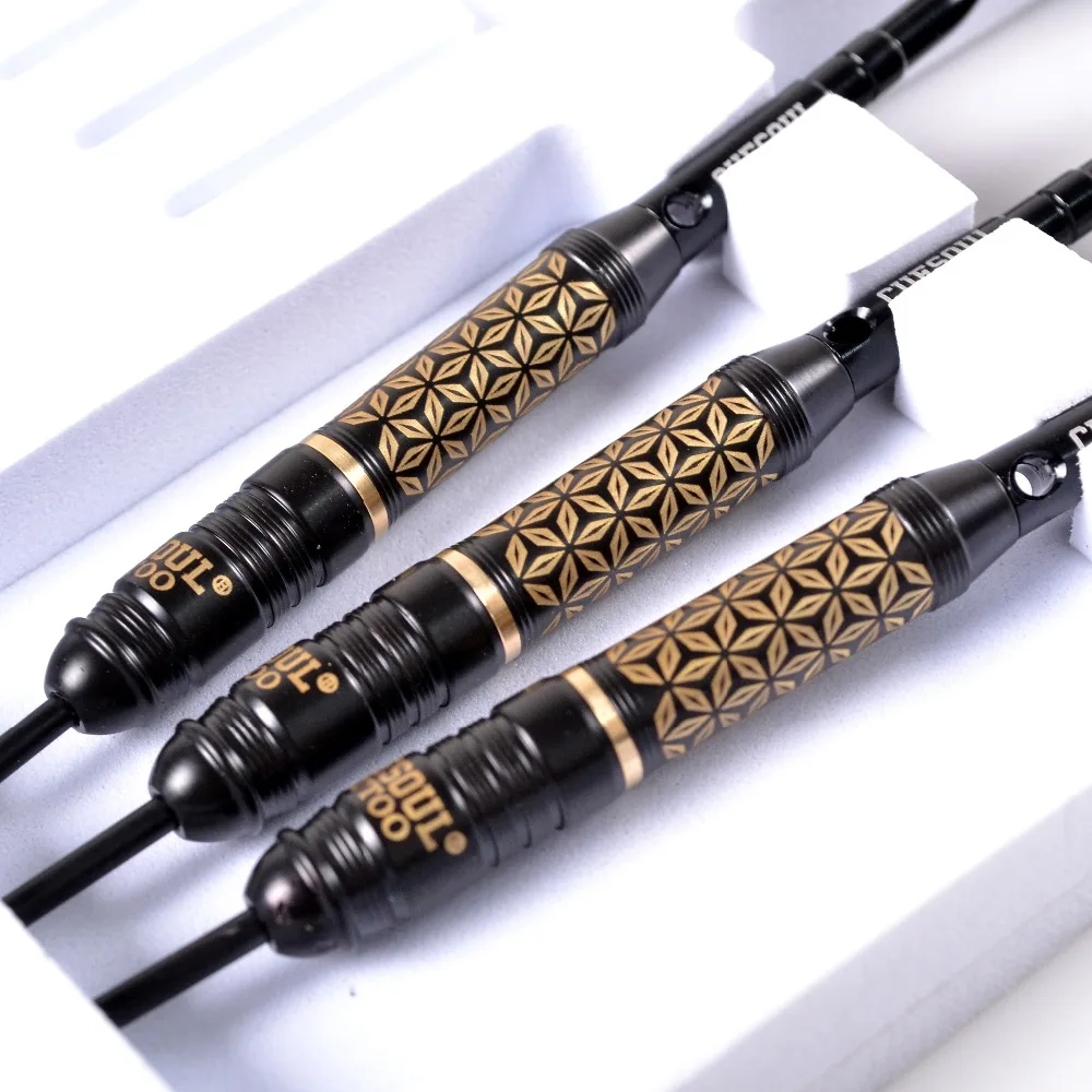 CUESOUL TATTOO Series 23g Black Coated Brass Steel Tip Darts,with Unique Pattern Engraved
CUESOUL TATTOO Series 23g Black Coated Brass Steel Tip Darts,with Unique Pattern Engraved