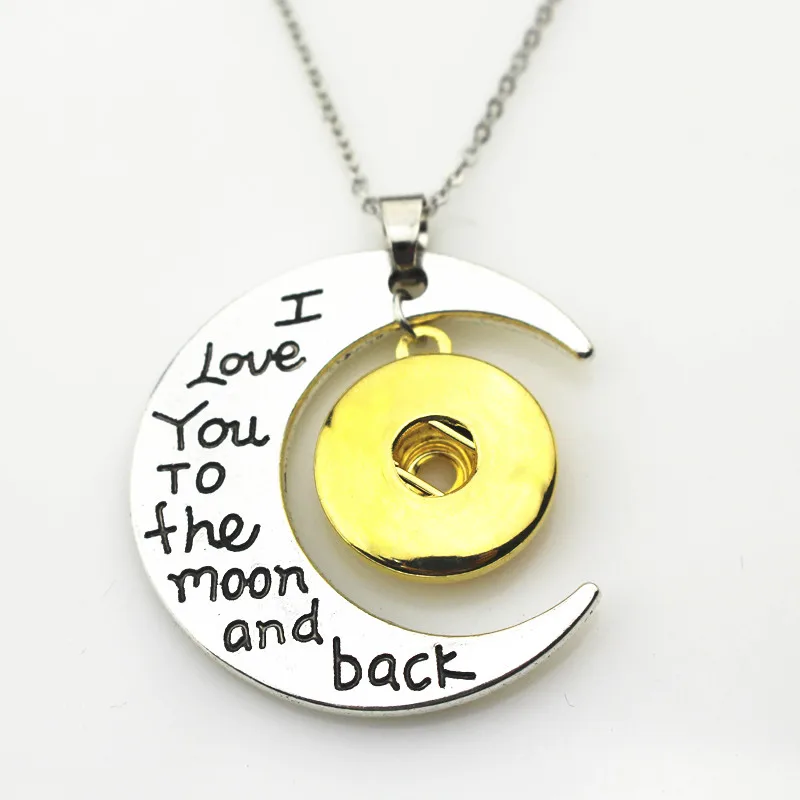 10pcs/lot Silver I love you to the moon and back snap necklace jewelry Diy 18mm snap buttons with 50cm chains necklace Jewelry
10pcs/lot Silver I love you to the moon and back snap necklace jewelry Diy 18mm snap buttons with 50cm chains necklace Jewelry
