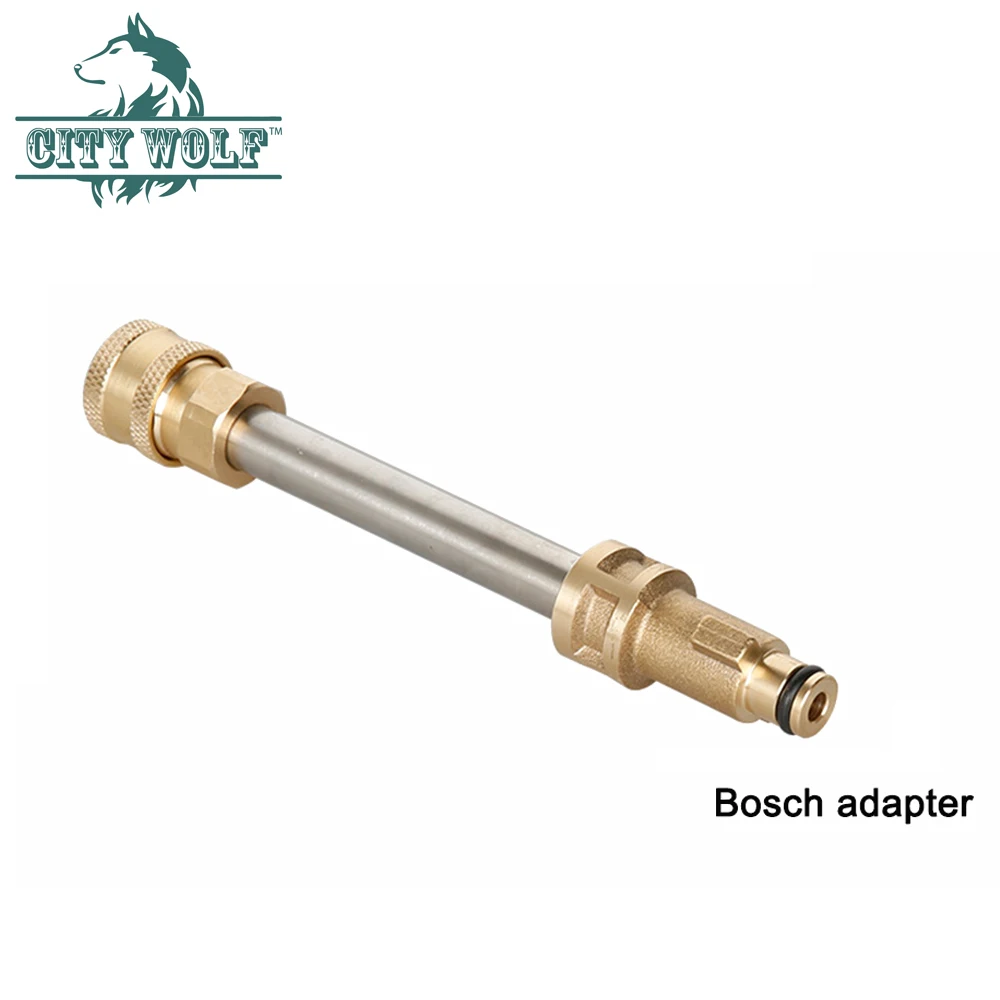 City wolf high pressure washer extension lance with G1/4 quick connector for Bosch Patriot Faip car washers
City wolf high pressure washer extension lance with G1/4 quick connector for Bosch Patriot Faip car washers