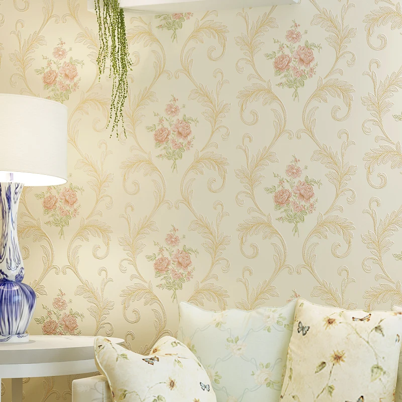 Beautiful wallpaper Korean rural European gilded flower 3D wall decor carved non-woven fabric living room bedroom wedding room
Beautiful wallpaper Korean rural European gilded flower 3D wall decor carved non-woven fabric living room bedroom wedding room