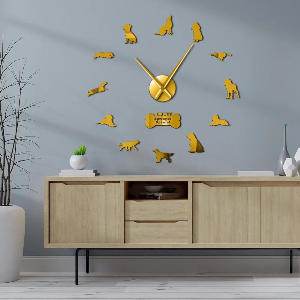 English Springer Spaniel Dog Breed Modern 3D Wall Clock With Different Postures Mirror Numbers Stickers Pet Shop Wall Art Decor
English Springer Spaniel Dog Breed Modern 3D Wall Clock With Different Postures Mirror Numbers Stickers Pet Shop Wall Art Decor