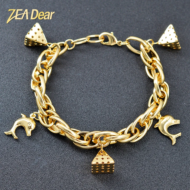 ZEA Dear Jewelry Fashion Charm Bracelet For Women Hand Chain Link Chain Hot Selling Bracelet For Party Dolphin Jewelry Findings
ZEA Dear Jewelry Fashion Charm Bracelet For Women Hand Chain Link Chain Hot Selling Bracelet For Party Dolphin Jewelry Findings