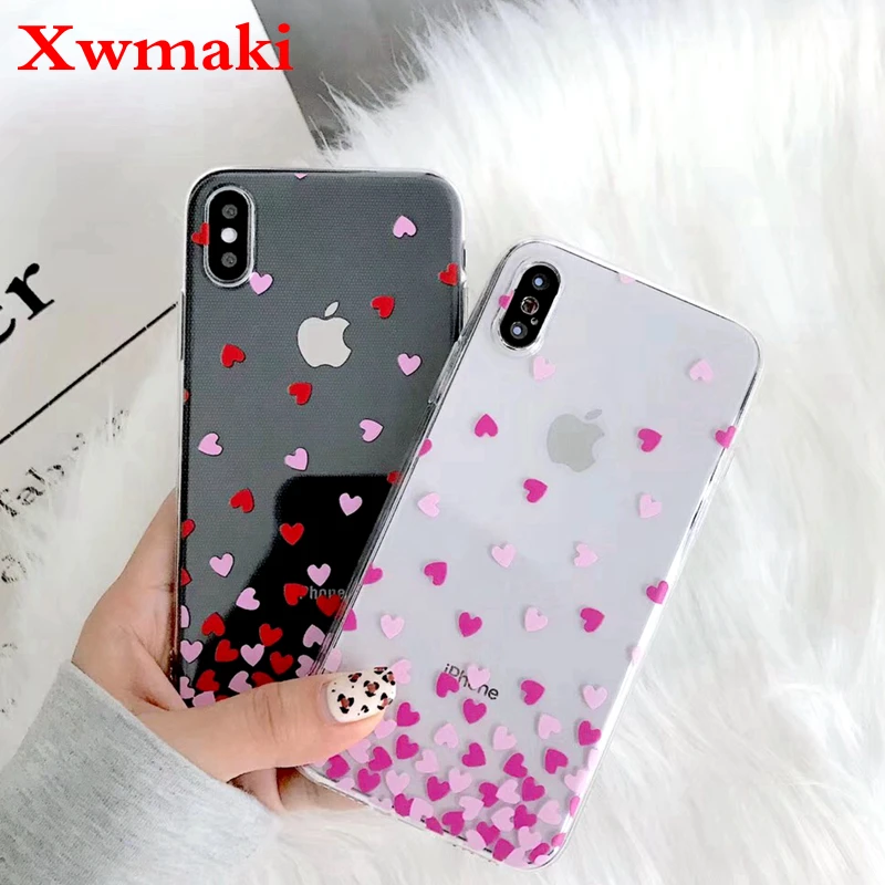 Xwmaki прозрачный силиконовый мягкий чехол для телефона из ТПУ Iphone Xsmax Xr 6s 7 8 Plus
