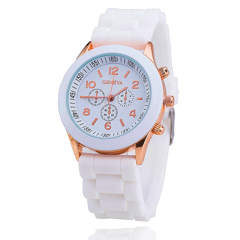 

Famous Brand Geneva Silicone Quartz Watch Women Jelly Casual Dress Watches Relogio Feminino Clock Hot Sale Zegarki damskie