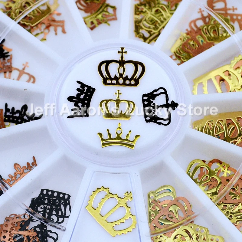 black gold metal Imperial crown nails foils decals slice wheel nail art decorations design tools
black gold metal Imperial crown nails foils decals slice wheel nail art decorations design tools