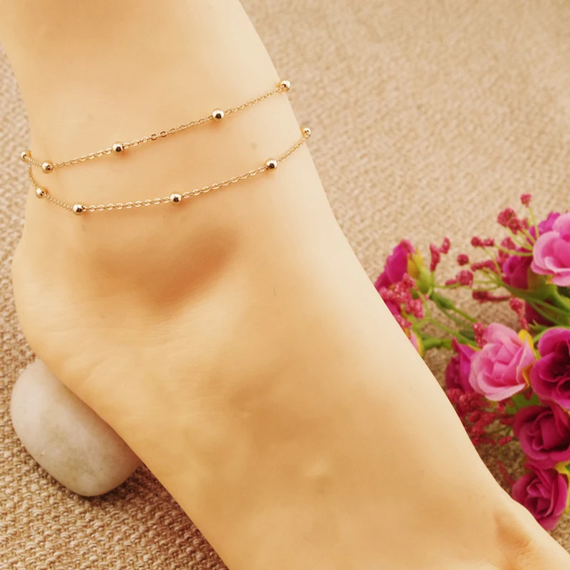 1 pc Fashion Simple Bead Double-layer Chain Ankle Bracelet Foot Chain Jewelry
1 pc Fashion Simple Bead Double-layer Chain Ankle Bracelet Foot Chain Jewelry