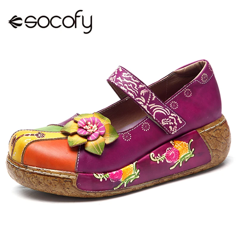 Socofy Retro Genuine Leather Mary Jane Shoes Women Flats New Vintage Bohemian Handmade Flower Hook Loop Flat Heel Ladies Shoes
Socofy Retro Genuine Leather Mary Jane Shoes Women Flats New Vintage Bohemian Handmade Flower Hook Loop Flat Heel Ladies Shoes